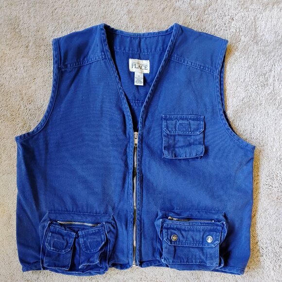 OUTDOOR VEST. LIGHT HOUSES ON BACK SIDE. Women Size 8- Handmade Unique You - Picture 1 of 3